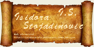 Isidora Stojadinović vizit kartica